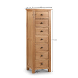 Wooden Chest Of 7 Drawers Narrow - Marlborough