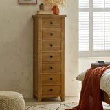 Wooden Chest Of 7 Drawers Narrow - Marlborough
