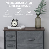 Wooden Chest Of 7 Fabric Drawers 63.5cm Wide With Steel Frame - Velmora