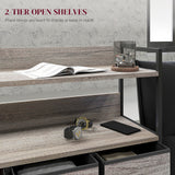 Wooden Chest Of 7 Fabric Drawers 79cm Wide With Steel Frame - Velmora