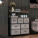 Wooden Chest Of 7 Fabric Drawers 79cm Wide With Steel Frame - Velmora