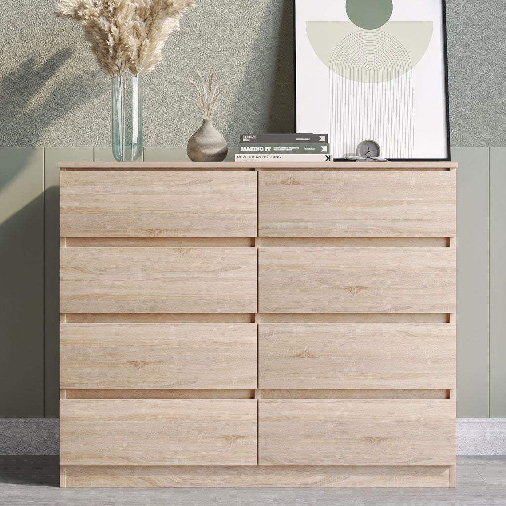 Wooden Chest Of 8 Drawers - Malvern