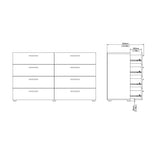 Wooden Chest Of 8 Drawers - Pepe