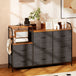 Wooden Chest Of 8 Fabric Drawers 130.5cm Wide With Steel Frame - Velmora