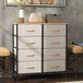 Wooden Chest Of 8 Fabric Drawers 80cm Wide With Steel Frame - Velmora