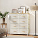 Wooden Chest Of 8 Fabric Drawers 86cm Wide With Steel Frame - Velmora