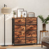 Wooden Chest Of 8 Fabric Drawers 86cm Wide With Steel Frame - Velmora