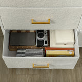 Wooden Chest Of 9 Fabric Drawers 100cm Wide With Steel Frame - Velmora