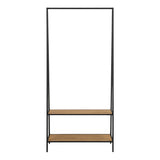 Wooden Clothes Rack With 2 Wooden Shelves - Seaford