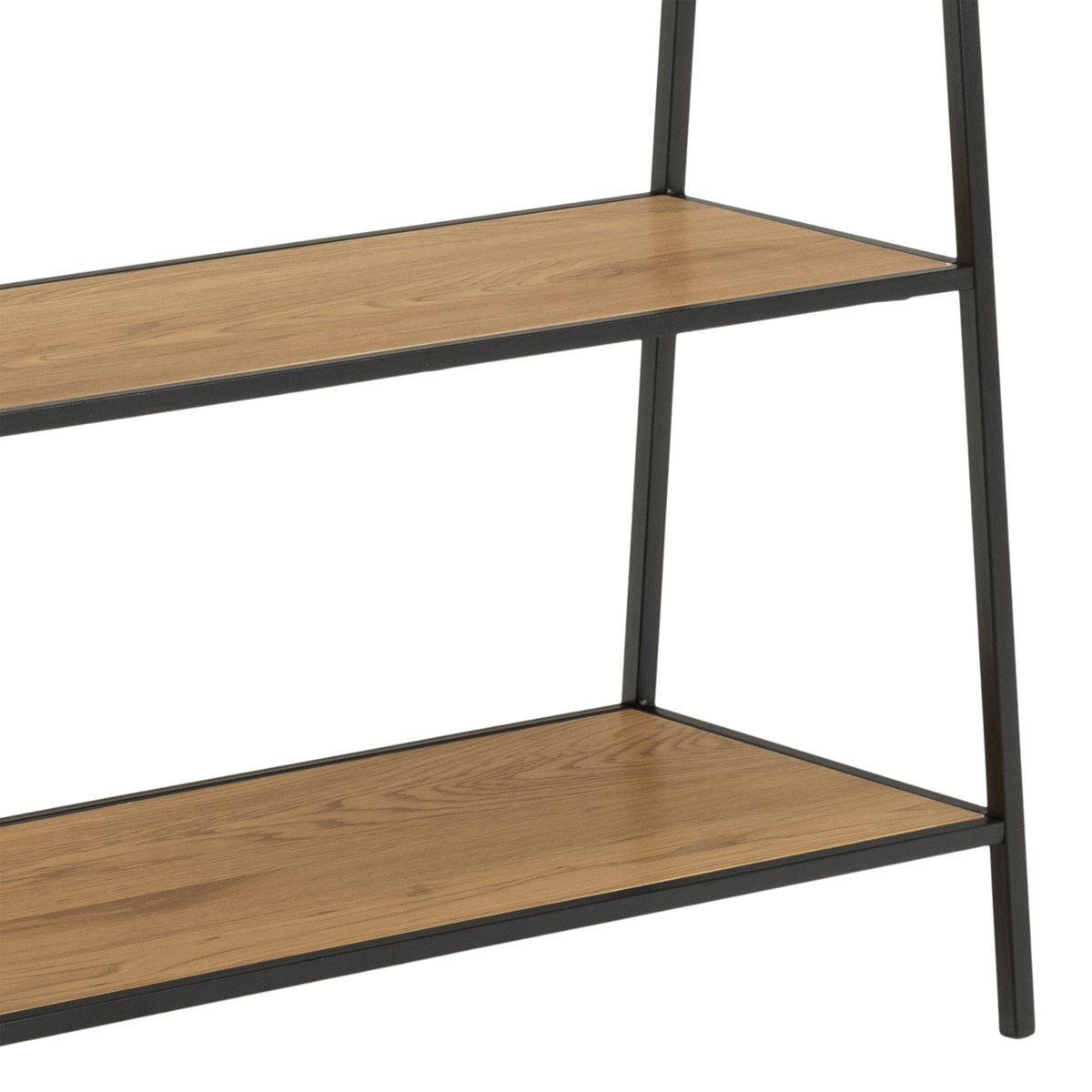 Wooden Clothes Rack With 2 Wooden Shelves - Seaford