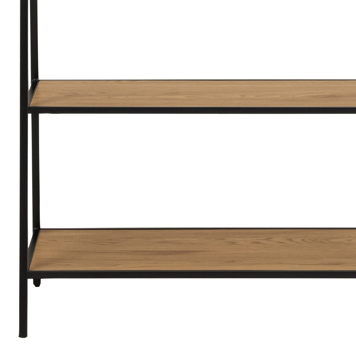 Wooden Clothes Rack With 2 Wooden Shelves - Seaford