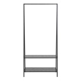 Wooden Clothes Rack With 2 Wooden Shelves - Seaford