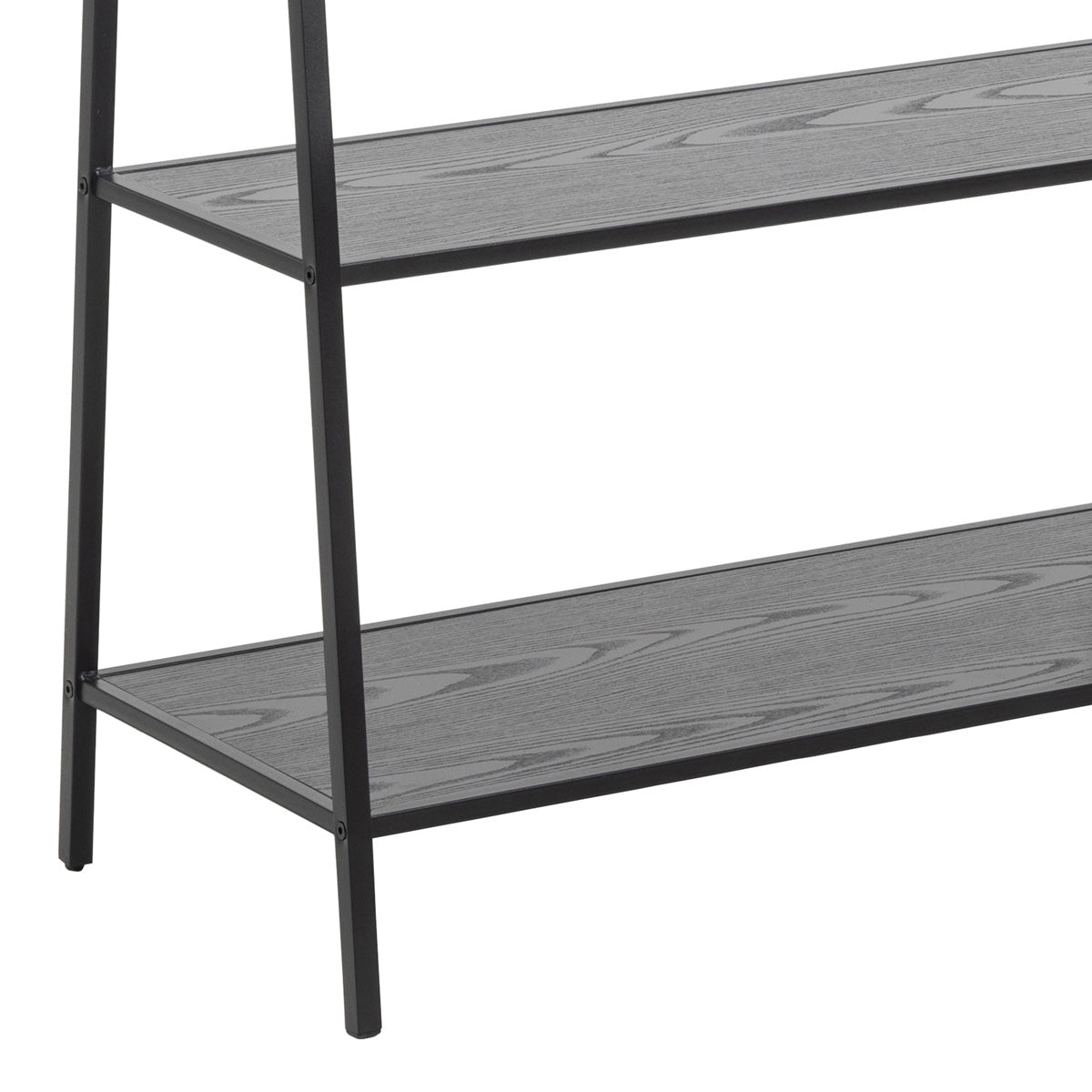 Wooden Clothes Rack With 2 Wooden Shelves - Seaford