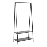Wooden Clothes Rack With 2 Wooden Shelves - Seaford