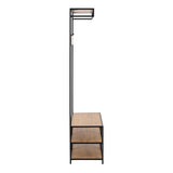 Wooden Clothes Rack With 3 Wooden Shelves - Seaford