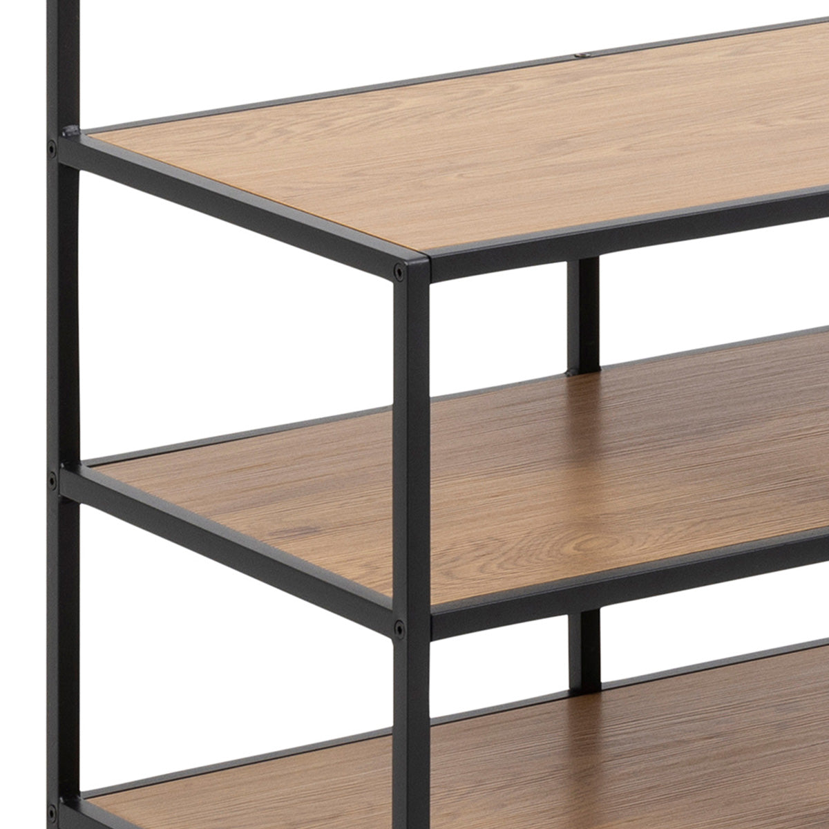 Wooden Clothes Rack With 3 Wooden Shelves - Seaford