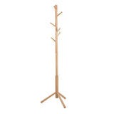 Wooden Coat Stand With 7 Hooks Asymmetrical Design - Bremen