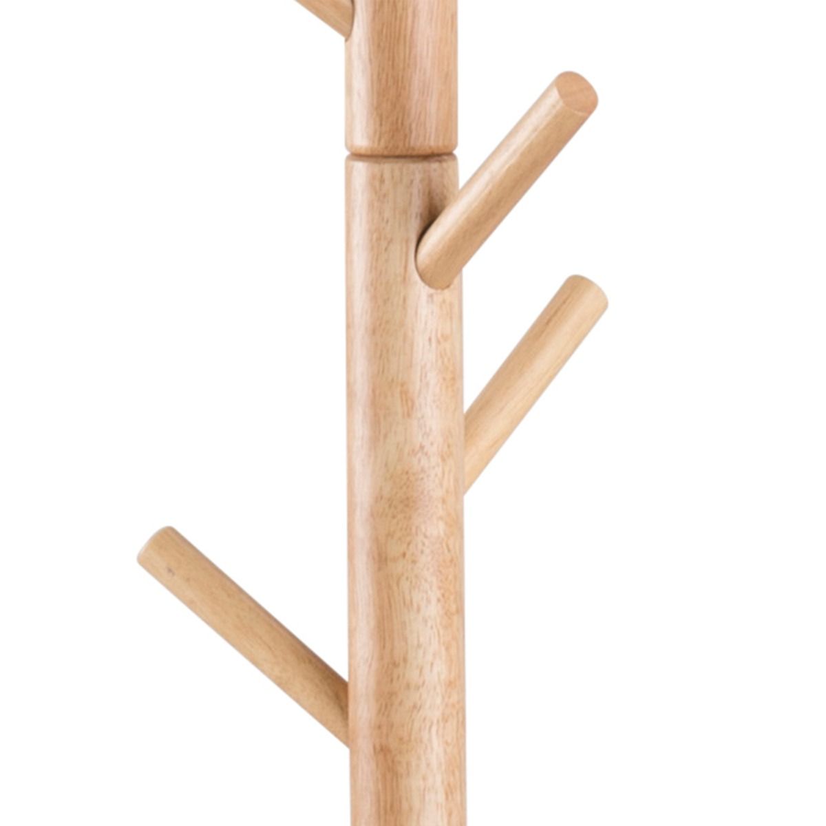 Wooden Coat Stand With 7 Hooks Asymmetrical Design - Bremen