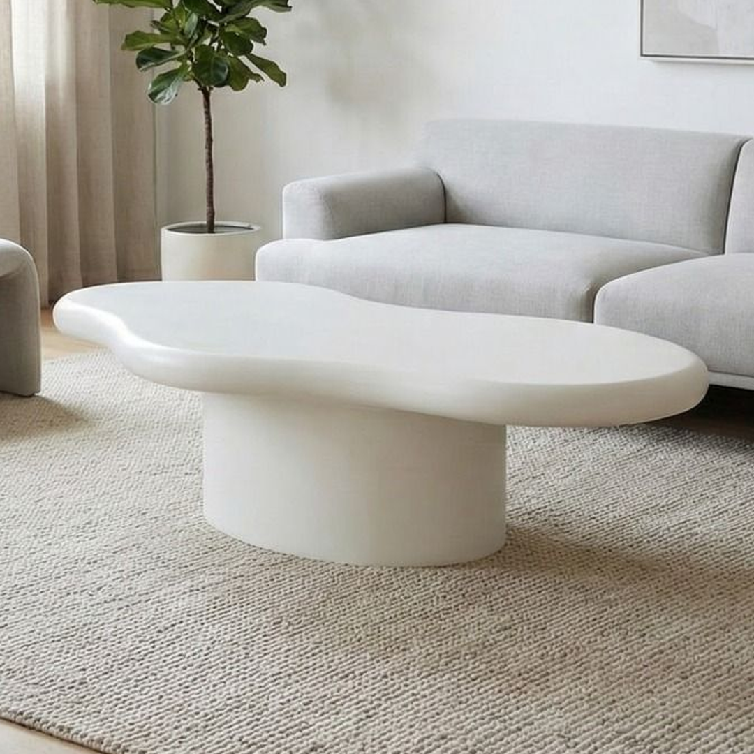 Wooden Coffee And End Table in Irregular Shape - Marcello