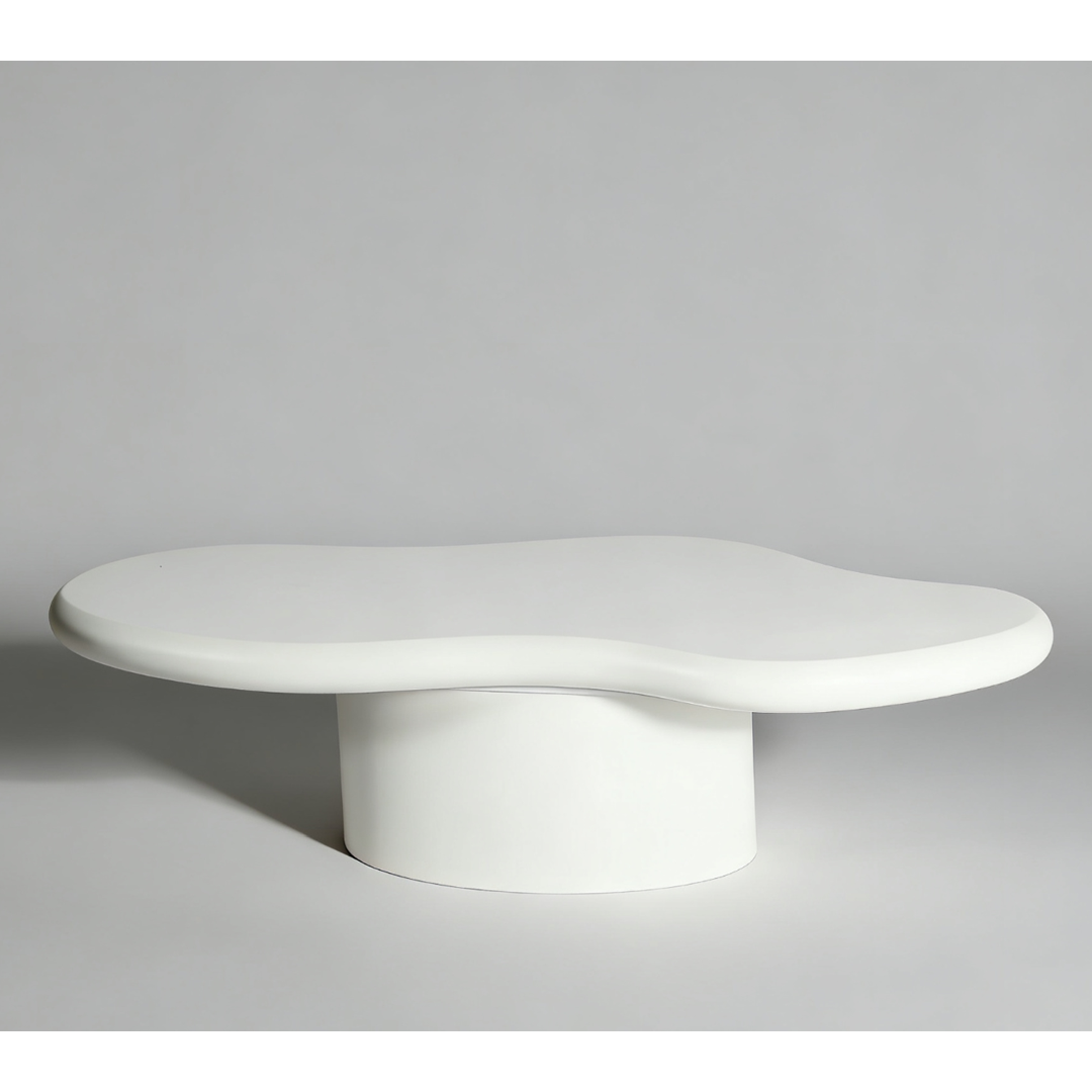 Wooden Coffee And End Table in Irregular Shape - Marcello