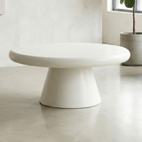 Wooden Coffee and End Table in Round - Emilia