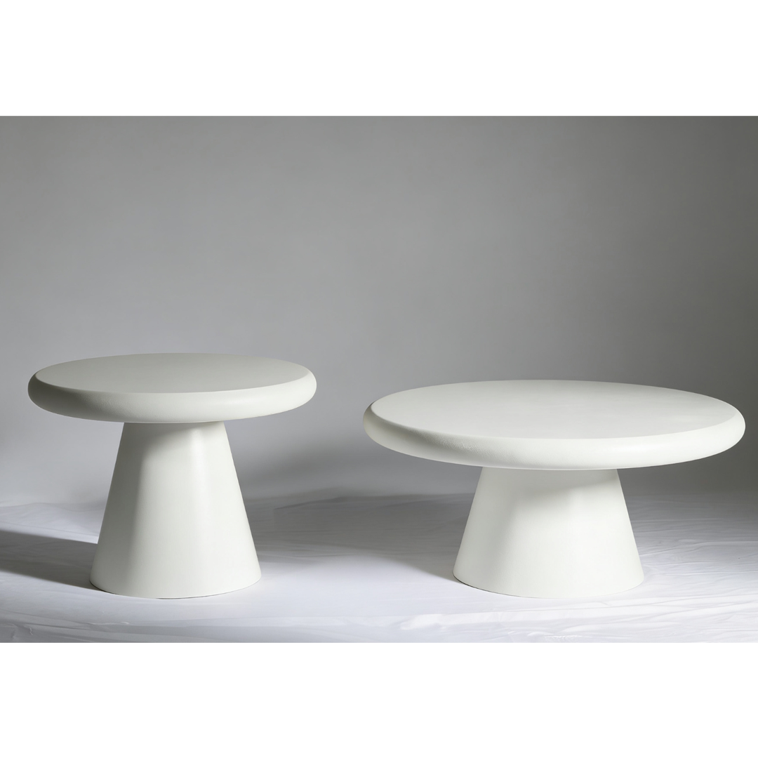 Wooden Coffee and End Table in Round - Emilia