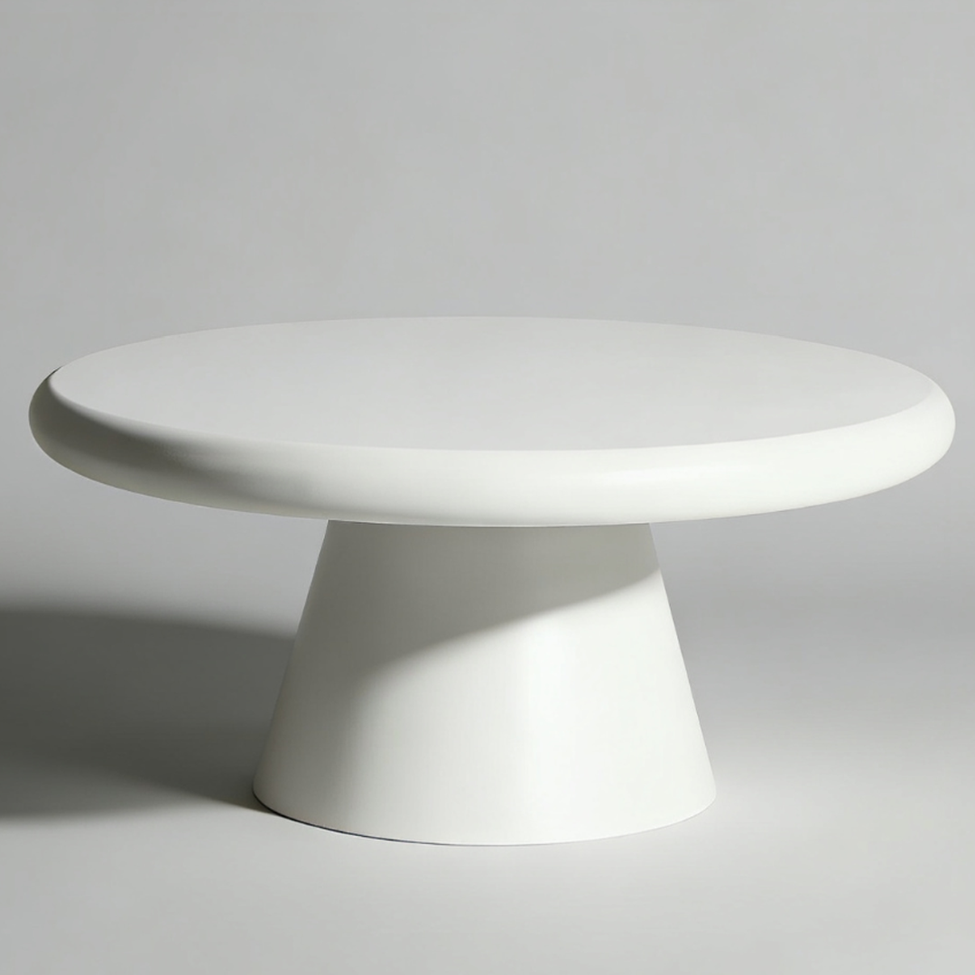 Wooden Coffee and End Table in Round - Emilia