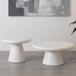 Wooden Coffee and End Table in Round - Emilia