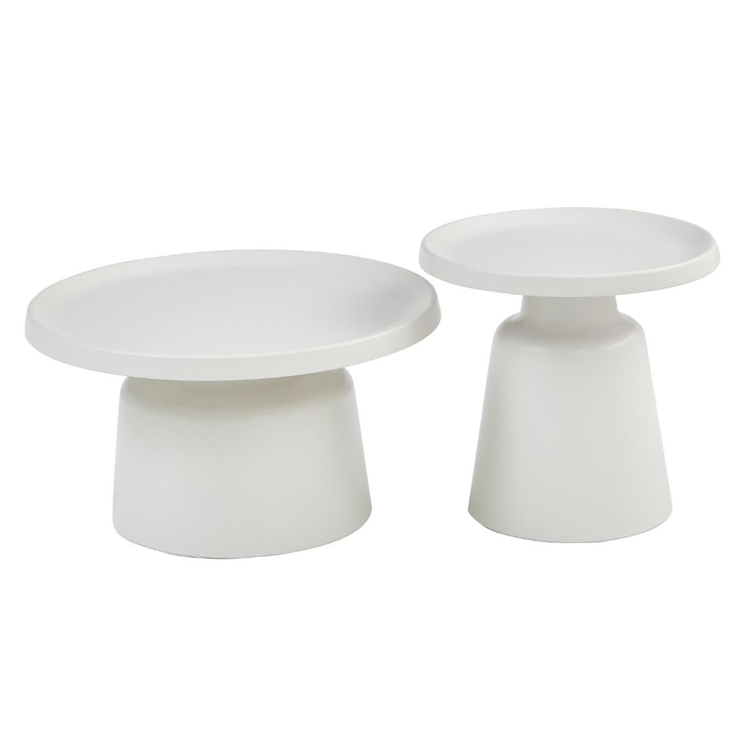 Wooden Coffee and End Table in Round - Picollo