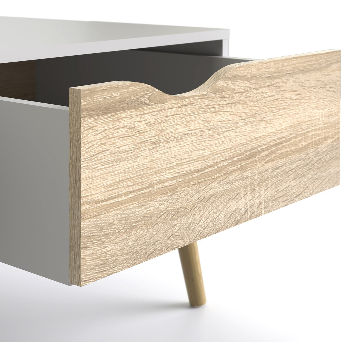 Wooden Coffee Table With 1 Drawer And 1 Shelf - Oslo