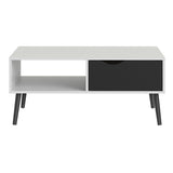 Wooden Coffee Table With 1 Drawer And 1 Shelf - Oslo