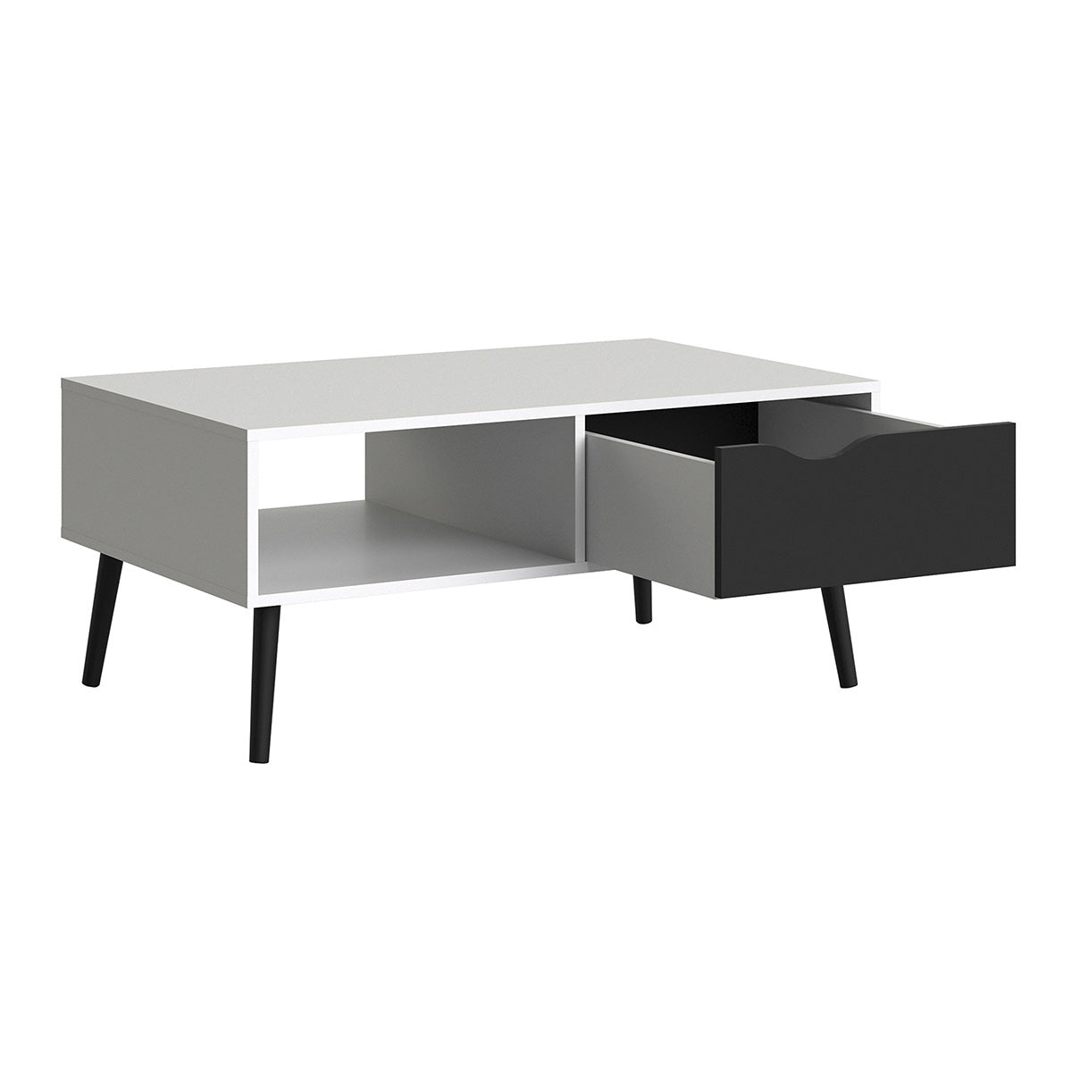 Wooden Coffee Table With 1 Drawer And 1 Shelf - Oslo