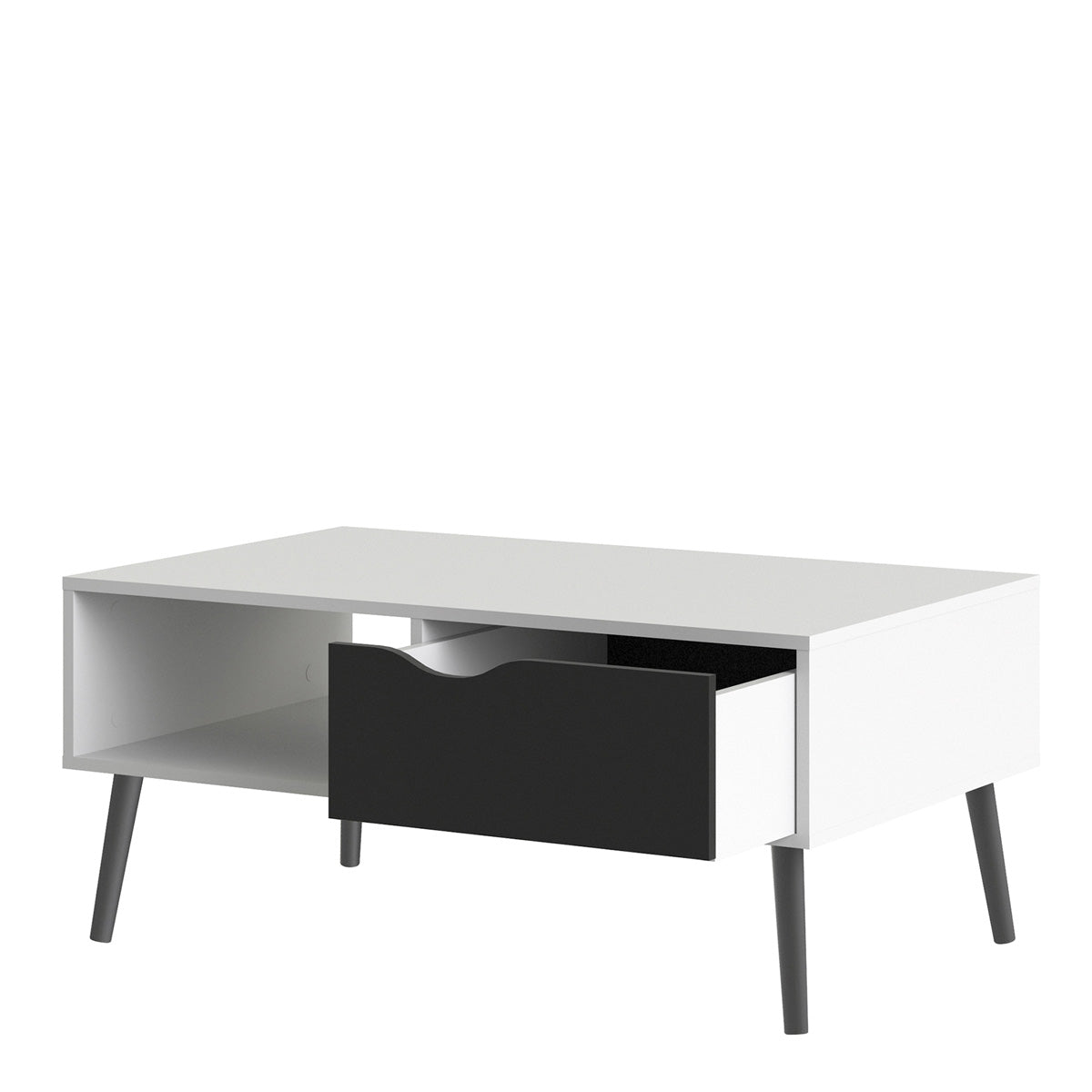 Wooden Coffee Table With 1 Drawer And 1 Shelf - Oslo