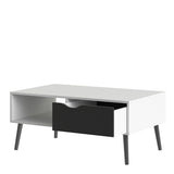 Wooden Coffee Table With 1 Drawer And 1 Shelf - Oslo