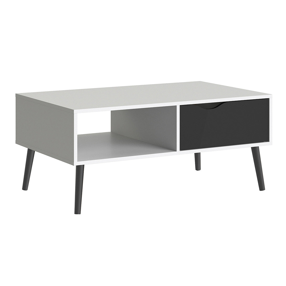 Wooden Coffee Table With 1 Drawer And 1 Shelf - Oslo