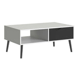 Wooden Coffee Table With 1 Drawer And 1 Shelf - Oslo