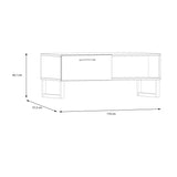 Wooden Coffee Table With 1 Drawer And 1 Shelf - Sali