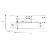 Wooden Coffee Table With 1 Drawer And 1 Shelf - Sali