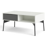 Wooden Coffee Table With 1 Drawer - Fur