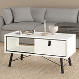 Wooden Coffee Table With 1 Drawer - Ry