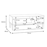 Wooden Coffee Table With 1 Drawer - Wensley