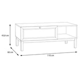 Wooden Coffee Table With 1 Drawer - Wensley