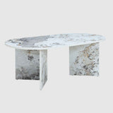 Wooden Coffee Table 100cm Wide Oval - Aura