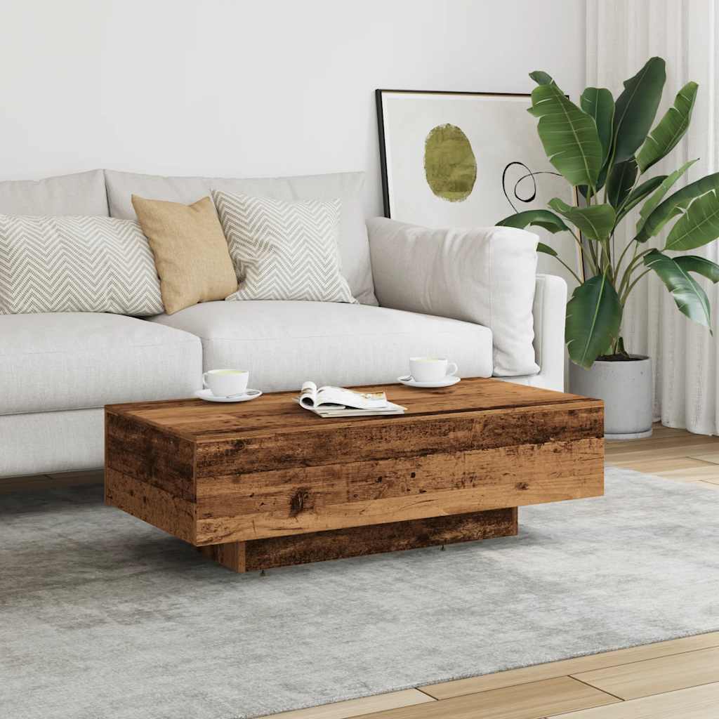 Wooden Coffee Table 100cm Wide Rectangular - Vantage Home