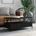 Wooden Coffee Table 100cm Wide With 2 Drawers - Vantage Home