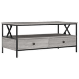 Wooden Coffee Table 100cm Wide With 2 Drawers - Vantage Home