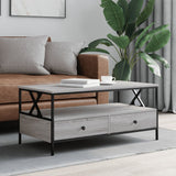 Wooden Coffee Table 100cm Wide With 2 Drawers - Vantage Home