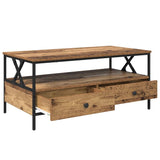 Wooden Coffee Table 100cm Wide With 2 Drawers - Vantage Home