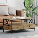 Wooden Coffee Table 100cm Wide With 2 Drawers - Vantage Home