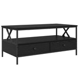 Wooden Coffee Table 100cm Wide With 2 Drawers - Vantage Home